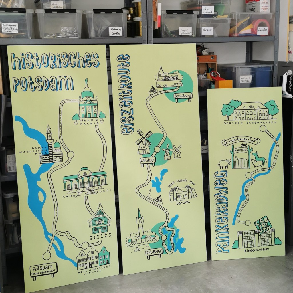 Radwege für einenFahrradladen